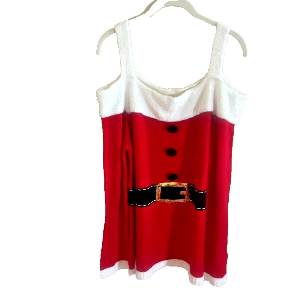 Love by Design Red Santa Clause Christmas Dress Size XL Christmas in July Classi